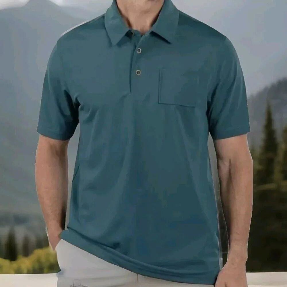 NWT Men's Covel Toby Polo Zenith Green Golf Shirt Sz Large Excellent A104